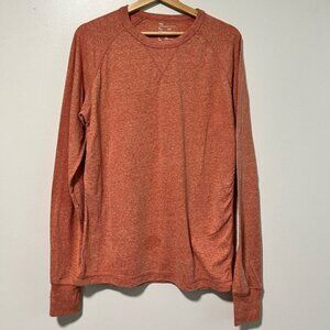 Gap Rust Heathered Long Sleeve Crewneck Pullover, Size Small
